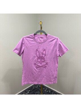 Psycho Bunny Roux Graphic Tee Embroidered Logo Short Sleeve Shirt Womens Medium